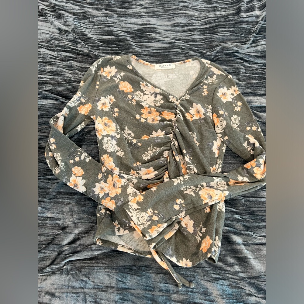 Crop floral top